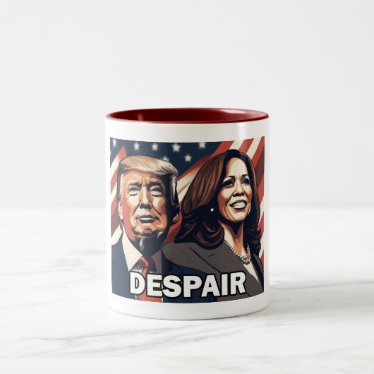 Tasse 2 Couleurs Donald Trump Kamala Harris Despair (Centre)