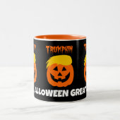 Tasse 2 Couleurs Donald Trumpkin rendent Halloween grand encore (Centre)