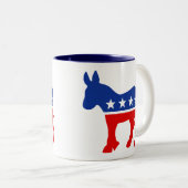 Tasse 2 Couleurs Donkey démocrate (Devant droit)