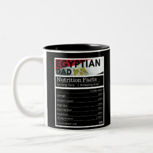 Tasse 2 Couleurs Données nutritionnelles du père égyptien