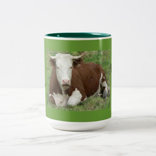 Tasse 2 Couleurs Donnez-leur l'Oiseau pour Thanksgiving ! (Centre)