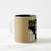 Tasse 2 Couleurs Dons de citoyenneté américaine (Devant gauche)
