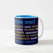 Tasse 2 Couleurs DONS DE L'ESPRIT | Inspirationnel | Christian (Devant droit)