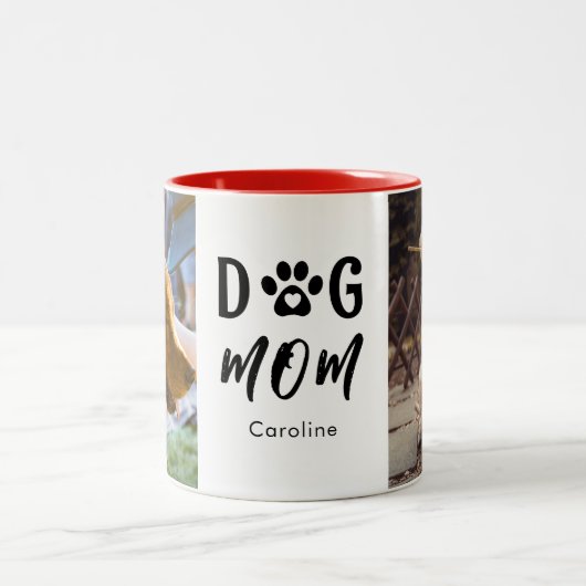Tasse 2 Couleurs Dons de maman de chien (Centre)