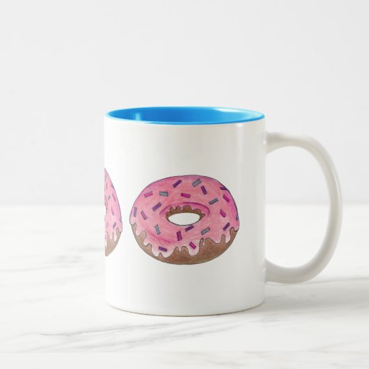 Tasse 2 Couleurs Donut à noix de Doughnut avec arrosage Petit-déjeu (Droit)