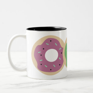 Tasse 2 Couleurs Donuts à la citrouille glacés avec paillettes d'Ha