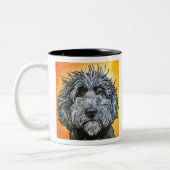 Tasse 2 Couleurs Doodle noir (Gauche)