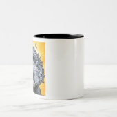 Tasse 2 Couleurs Doodle noir (Centre)