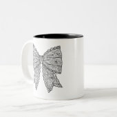 Tasse 2 Couleurs Doodle simple (Devant gauche)