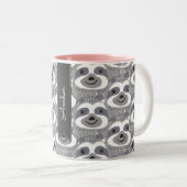 Tasse 2 Couleurs Doodle tendance mignon fentes (Devant droit)