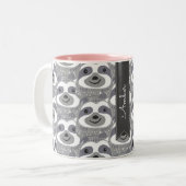 Tasse 2 Couleurs Doodle tendance mignon fentes (Devant gauche)