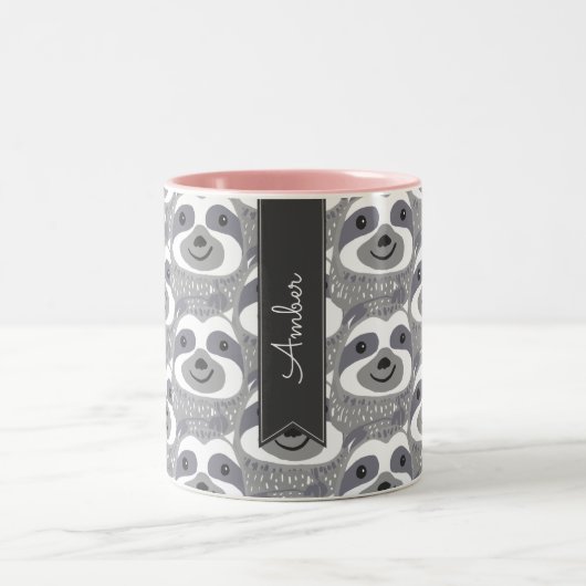 Tasse 2 Couleurs Doodle tendance mignon fentes (Centre)