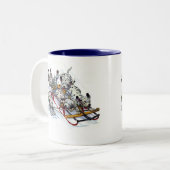 Tasse 2 Couleurs Dormir les petits dalmatiens (Devant gauche)
