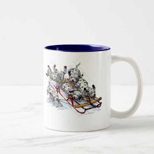 Tasse 2 Couleurs Dormir les petits dalmatiens (Droit)