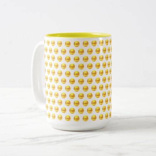 Tasse 2 Couleurs Dots d'or élégants modernes en blanc (Devant gauche)