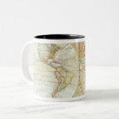 Tasse 2 Couleurs Double carte du monde d'hémisphère (Devant gauche)