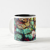 Tasse 2 Couleurs Double exposition, panneaux de casino, Las Vegas, (Devant gauche)