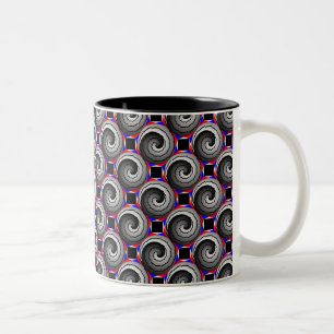 Tasse 2 Couleurs Double Yin Yang Spiral par Kenneth Yoncich