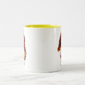 Tasse 2 Couleurs Douce Basset Hound Chin Up (Centre)