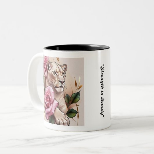 Tasse 2 Couleurs "Douce Luxe Floraison" (Devant gauche)