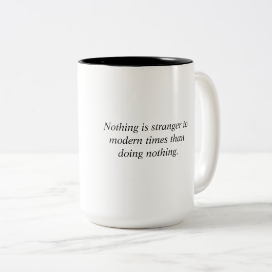 Tasse 2 Couleurs Douceur dans un monde occupé (Devant droit)