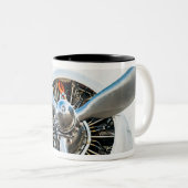 Tasse 2 Couleurs Douglas DC-3 Aircraft. Hélice (Devant droit)