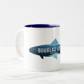 Tasse 2 Couleurs Douglas Lake Tennessee Fish (Devant gauche)