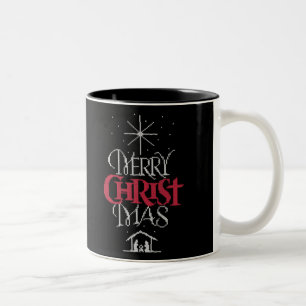 Tasse 2 Couleurs Doux Joyeux CHRISTmas Sweater Élégant chrétien