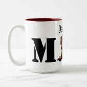 Tasse 2 Couleurs Doux Revêtu Roue Terrier Pékin Maman (Gauche)