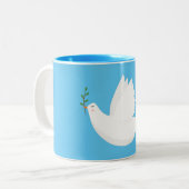 Tasse 2 Couleurs Dove with olive branch (Devant gauche)