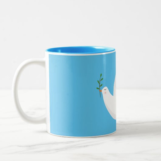 Tasse 2 Couleurs Dove with olive branch (Gauche)