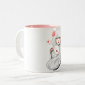 Tasse 2 Couleurs Down in the rabbit hole… (Devant gauche)