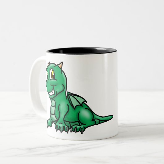 Tasse 2 Couleurs Dragon Bébé Vert (Devant gauche)