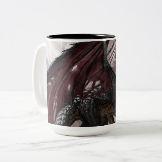 Tasse 2 Couleurs Dragon Dans La Grotte (Devant gauche)