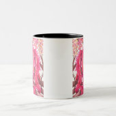 Tasse 2 Couleurs Dragon de fleurs roses (Centre)