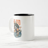 TASSE 2 COULEURS DRAGON DE MER SUSHI (Devant gauche)