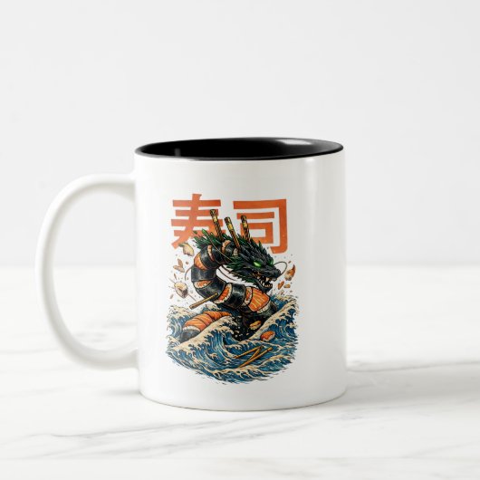 TASSE 2 COULEURS DRAGON DE MER SUSHI (Gauche)