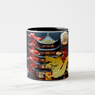 Tasse 2 Couleurs Dragon de Nouvel An Chinois 2024 Temple 2TMug