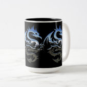 Tasse 2 Couleurs Dragon de Silver Metallic (Devant droit)