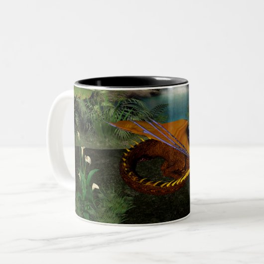Tasse 2 Couleurs Dragon endormi (Devant gauche)