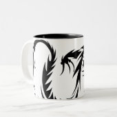 Tasse 2 Couleurs Dragon noir géant (Devant gauche)