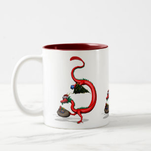 Tasse 2 Couleurs Dragon rouge-est