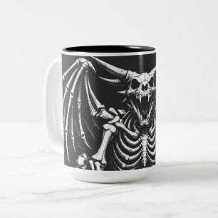 Tasse 2 Couleurs Dragon squelette par BurnsInHell