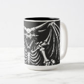 Tasse 2 Couleurs Dragon squelette par BurnsInHell (Devant droit)