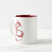 Tasse 2 Couleurs Dragon tribal (Devant gauche)