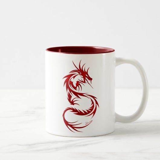 Tasse 2 Couleurs Dragon tribal (Droit)