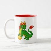 Tasse 2 Couleurs Dragon vert chinois (Gauche)