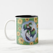 Tasse 2 Couleurs Dragon vert d'été Nature Imaginaire Art (Gauche)