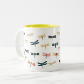 Tasse 2 Couleurs Dragonflies par Origami Prints (Devant gauche)