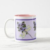 Tasse 2 Couleurs Dragonfly et Pansies (Gauche)